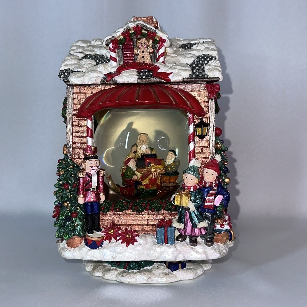 Christopher Radko Musical Rotating Toyland Santa Toy Shop Snow Globe Christmas
